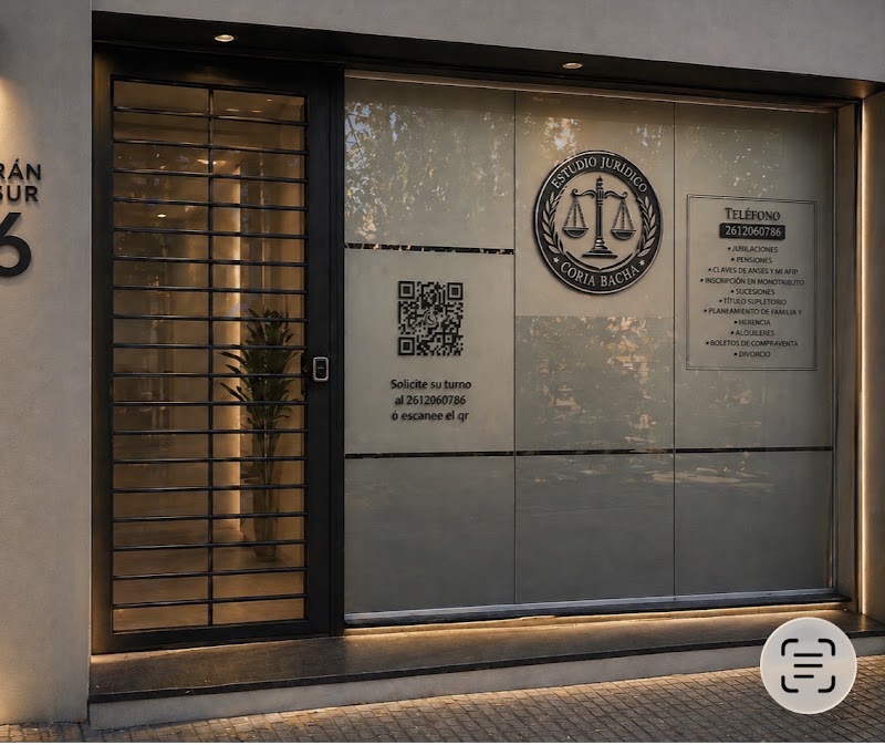 Estudio Jurídico abogado, Coria Bacha — Godoy Cruz