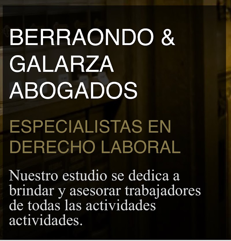 Estudio Jurídico BERRAONDO & GALARZA abogados laboralistas. — Buenos Aires
