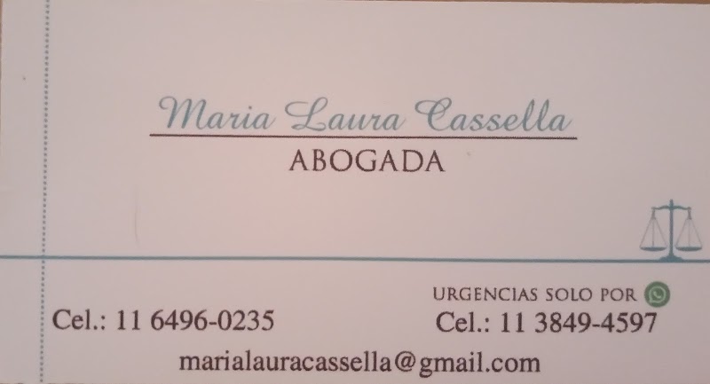 Abogada Dcho.del Trabajo. Trabajadores, Empresas y Pymes en crecimiento - Cassella, María Laura. Villa del Parque. — Buenos Aires