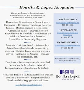 Bonilla y López Abogados — Puebla de Vícar